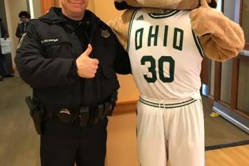 Officer Dave Valentine with Rufus