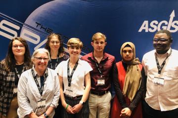 The Wyatt lab at the ASGSR conference in Houston, where they presented their work.