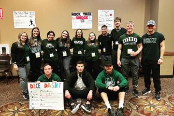 OHIO students are shown at the 2022 Ohio Association for Health, Physical Education, Recreation and Dance state convention 