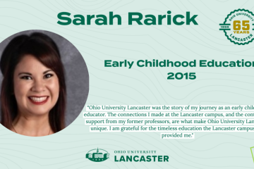 Alumni Spotlight, Sarah Rarick, early childhood education 2015