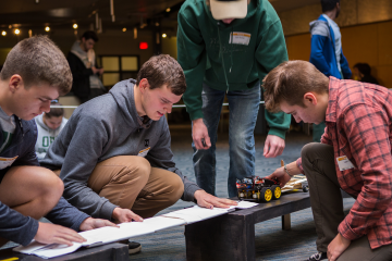 Students at Mechanical Engineering Demo Day