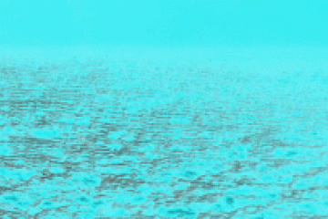 animated illustration of teal waves in motion toward a shore