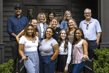 The full Inaugural cohort together with Director Erin Roberts and Dean Scott Titsworth
