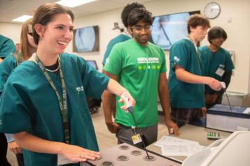 students participate in medical academy