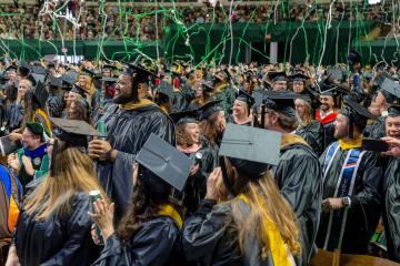 OHIO students celebrate during their Fall 2024 commencement ceremony