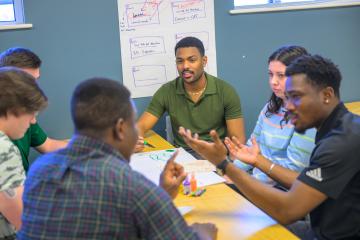 Business Students Working on Group Project