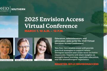 Image of three women and 2025 Envision Access Virtual Conference headline