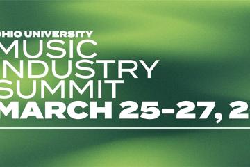 2025 Ohio University Music Industry Summit graphic, displaying the March 25-27 event dates.