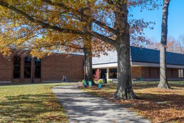 The OHIO Chillicothe Campus is shown on a fall day