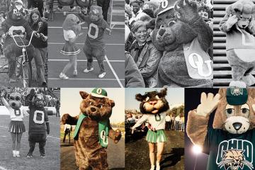 Bobcats mascot through the ages