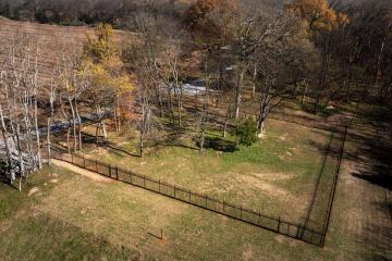 An airal shot of a cemetery at Andrew Jackson's Hermitage.