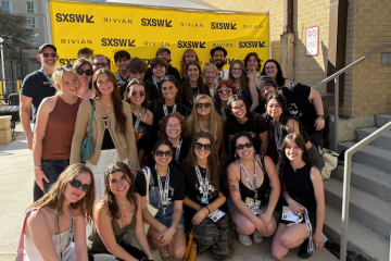 Students pose for photo at SXSW event