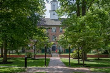 A view of Cutler Hall from College Green