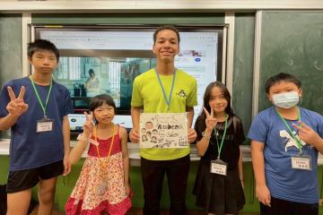 Owen Vandivier with his students