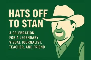 Stan Alost Retirement Reception announcement, reading "Hats off to Stan"