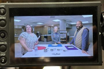 Diabetes Educator Karen Bailey works with Jill Montle and Casanova Green, both individuals living with diabetes