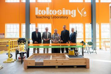 OHIO and Kokosing officials stand together for the ribbon cutting ceremony at the Kokosing Teaching Laboratory 