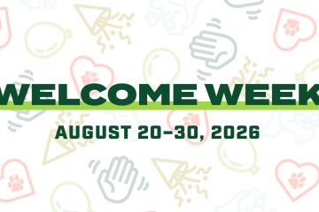 Welcome Week, August 20-30, 2026