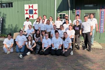 Students participating in RUCOE pose for group photo
