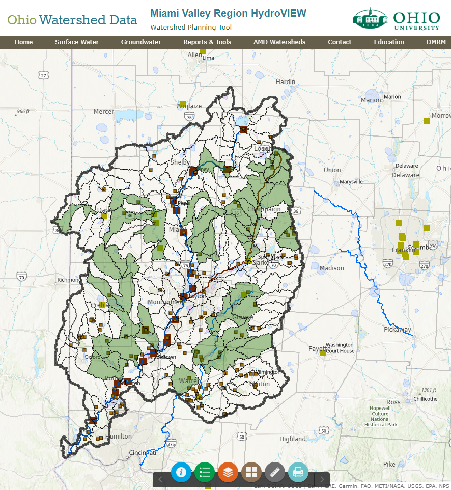 Example of HydroVIEW map